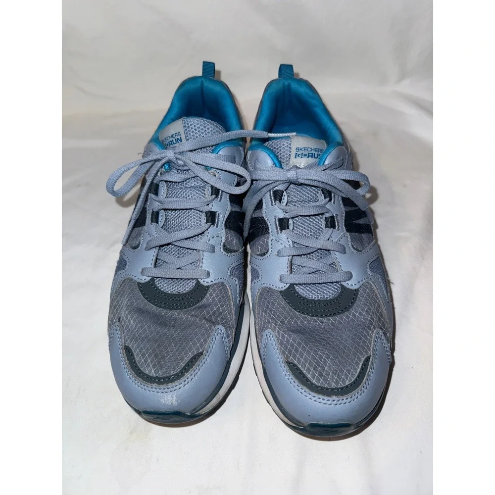 Skechers GOrun Go Trail 128719 Blue Grey Athletic Running Shoes Womens 9